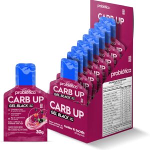Carb Up Black Gel Energético Probiótica Açaí com Guaraná (10 sachês)